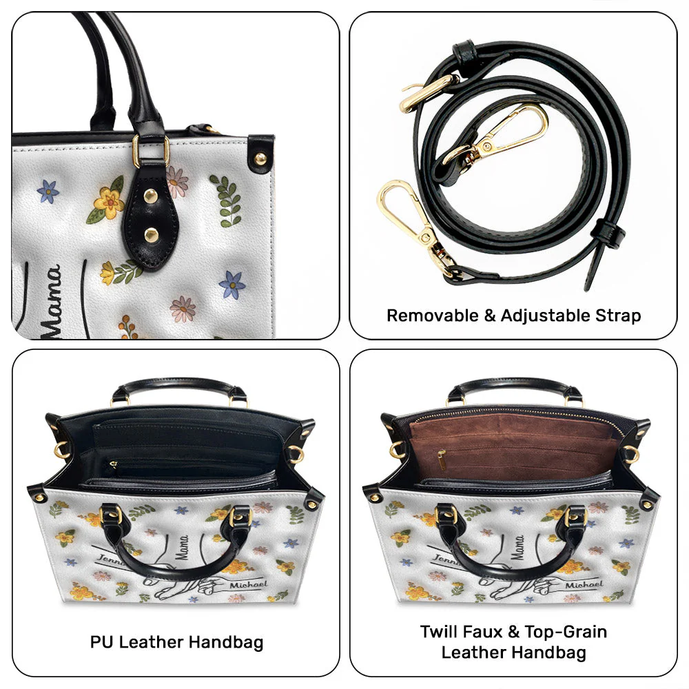 Holding Hands - Personalized Custom Leather Bag - Image 7