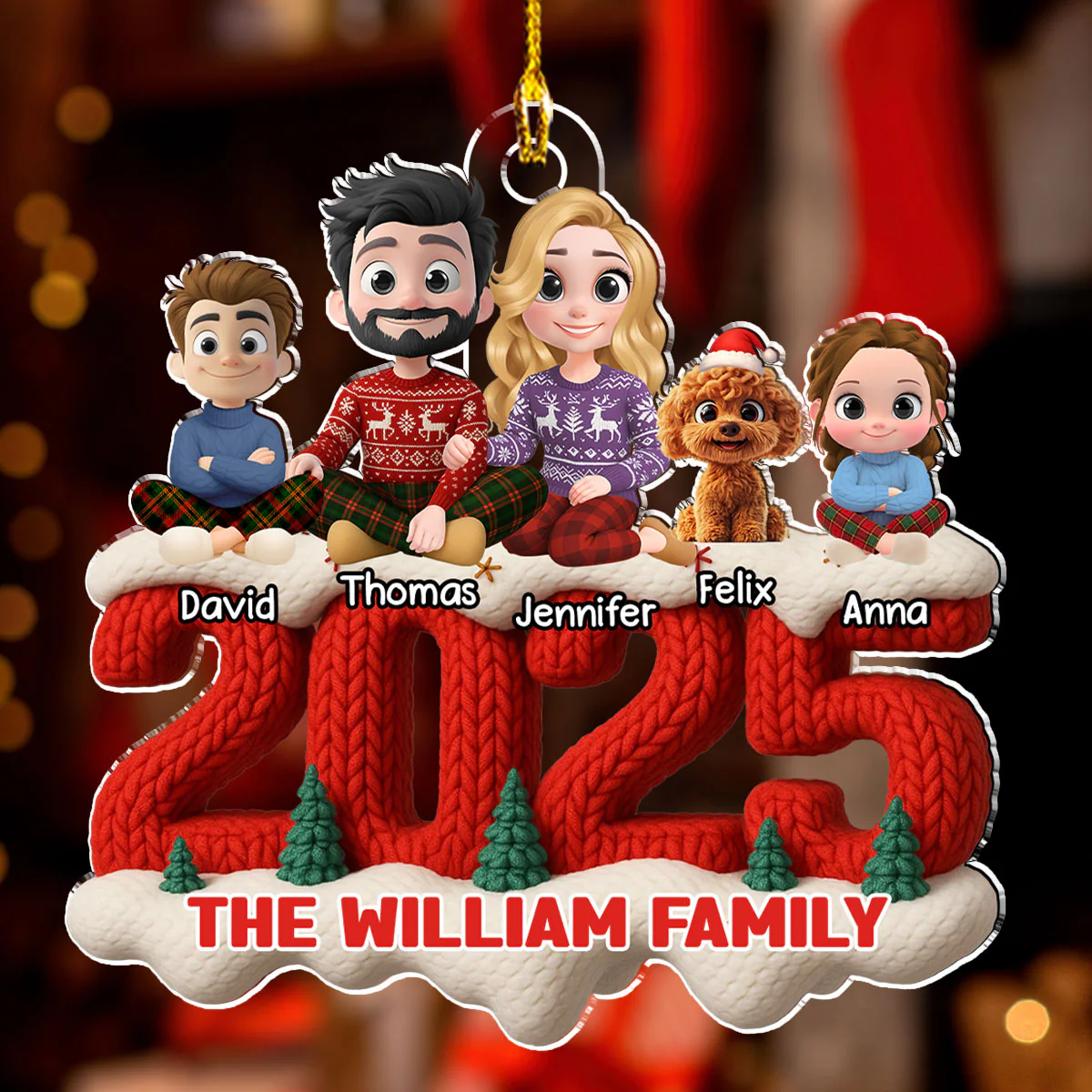 Holiday Gatherings - Personalized Custom Acrylic Ornament - Image 3