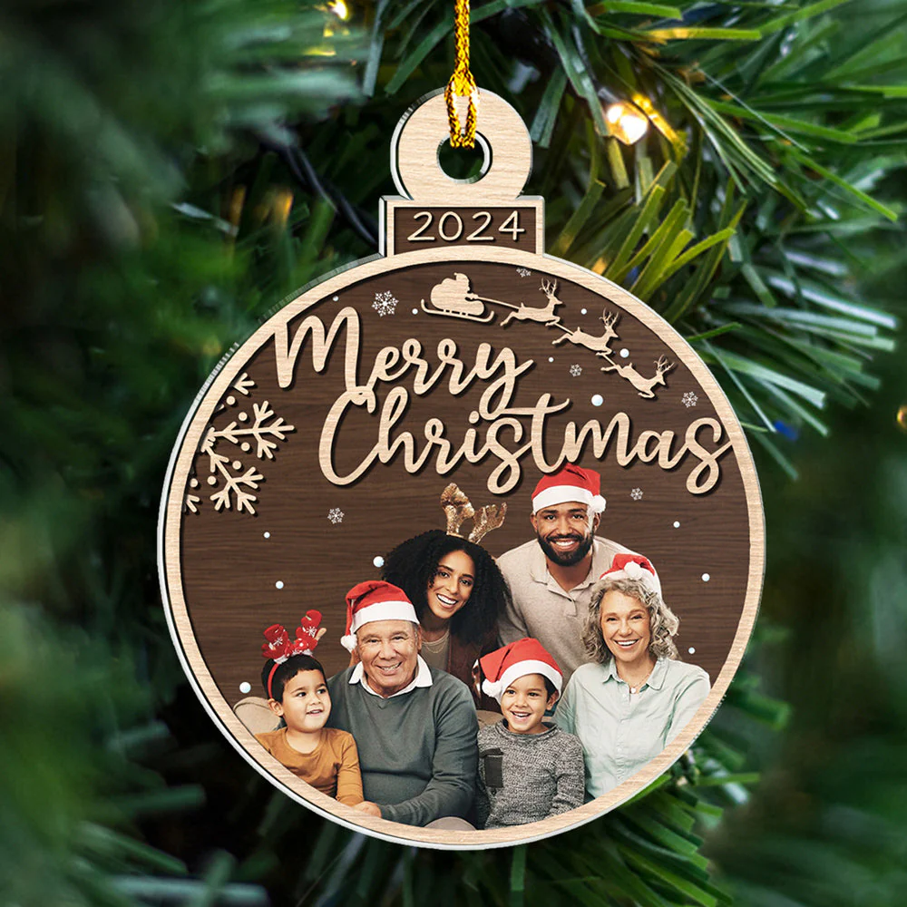 Holiday Heart - Personalized Custom Acrylic Ornament - Image 2