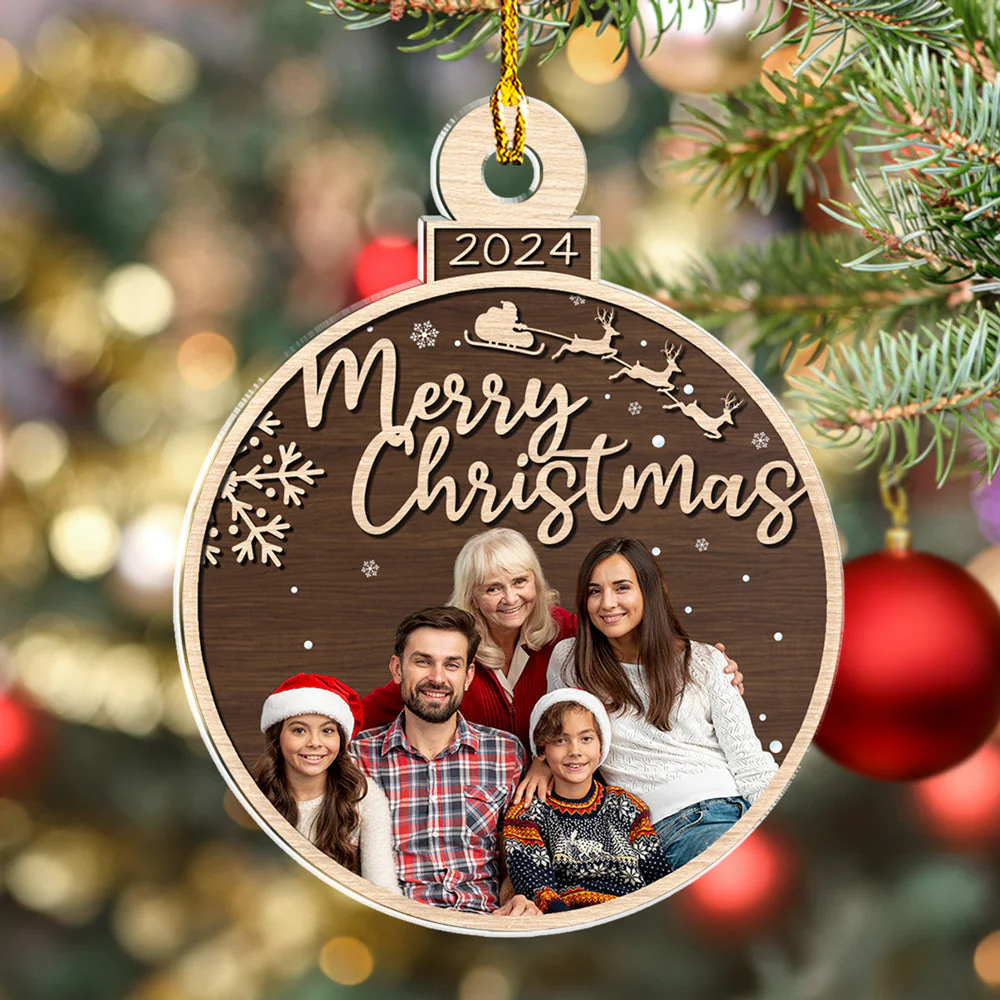 Holiday Heart - Personalized Custom Acrylic Ornament - Image 3