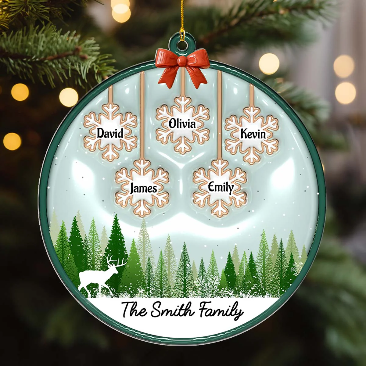 Holiday Season - Personalized Custom 3D Inflated Effect Acrylic Ornament