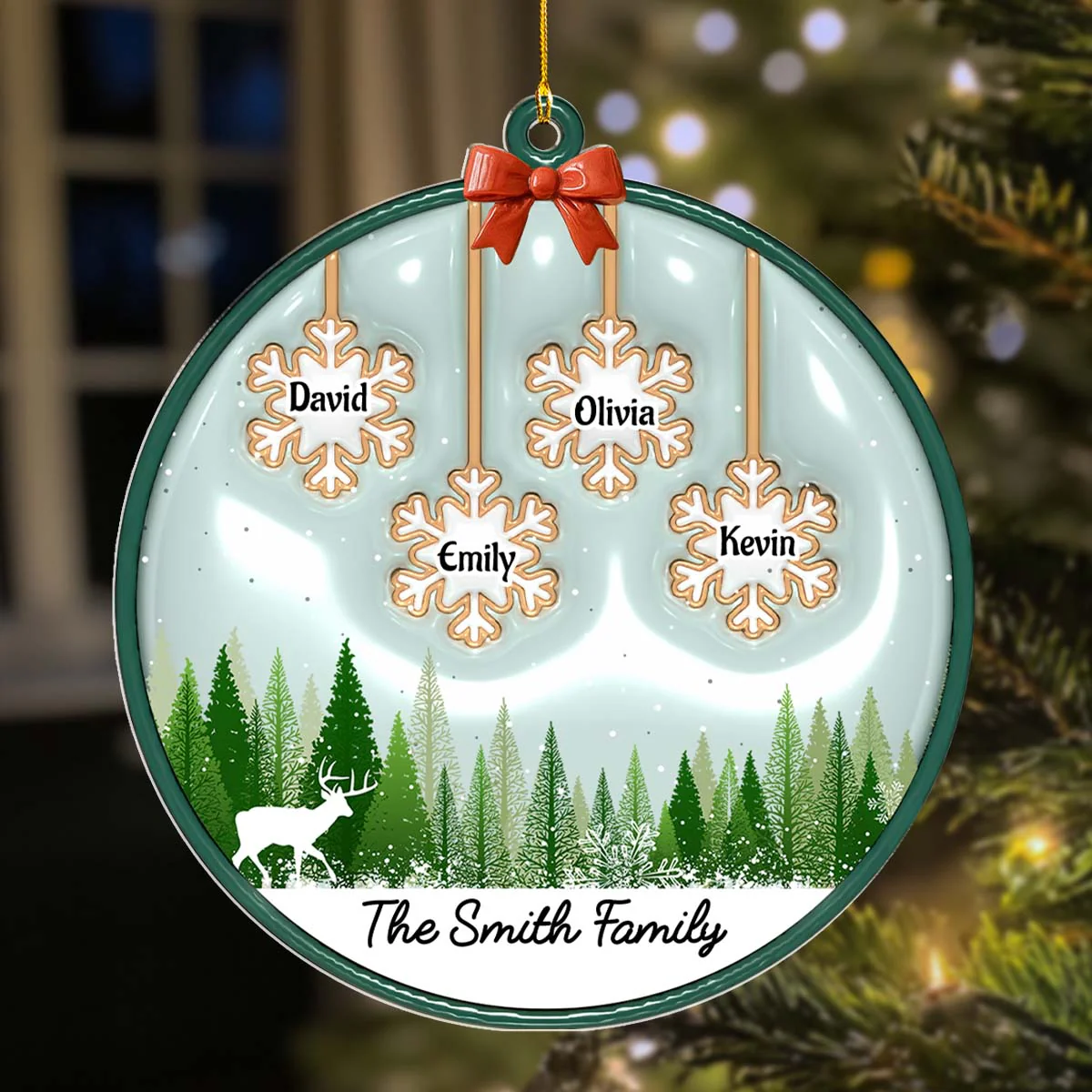 Holiday Season - Personalized Custom 3D Inflated Effect Acrylic Ornament - Image 2