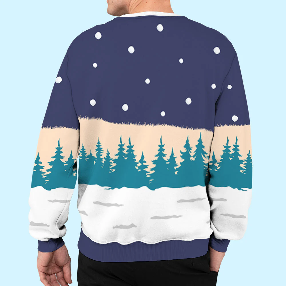 Holiday Sweatshirt - Personalized Custom All-Over-Print Sweatshirt - Image 3
