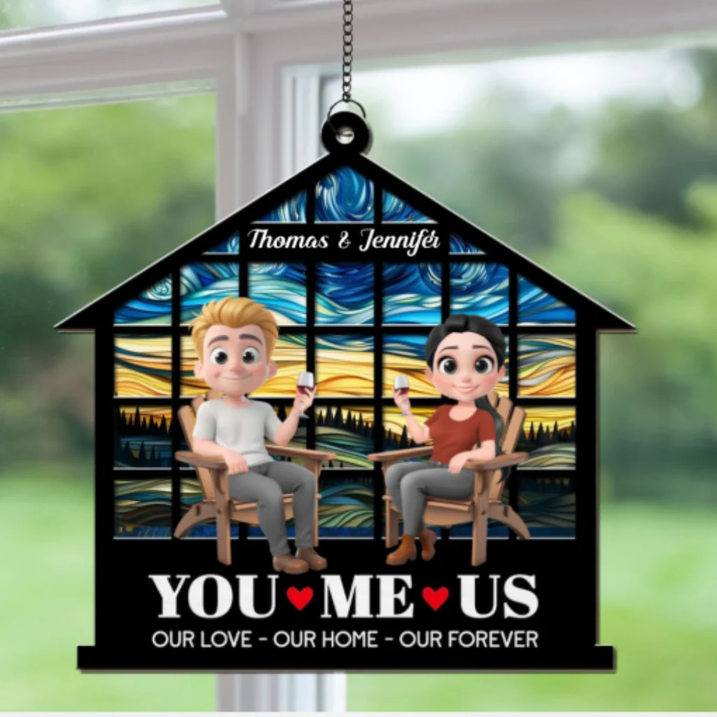 Home Begins With Our Love -  Personalized Custom Suncatcher - Image 7