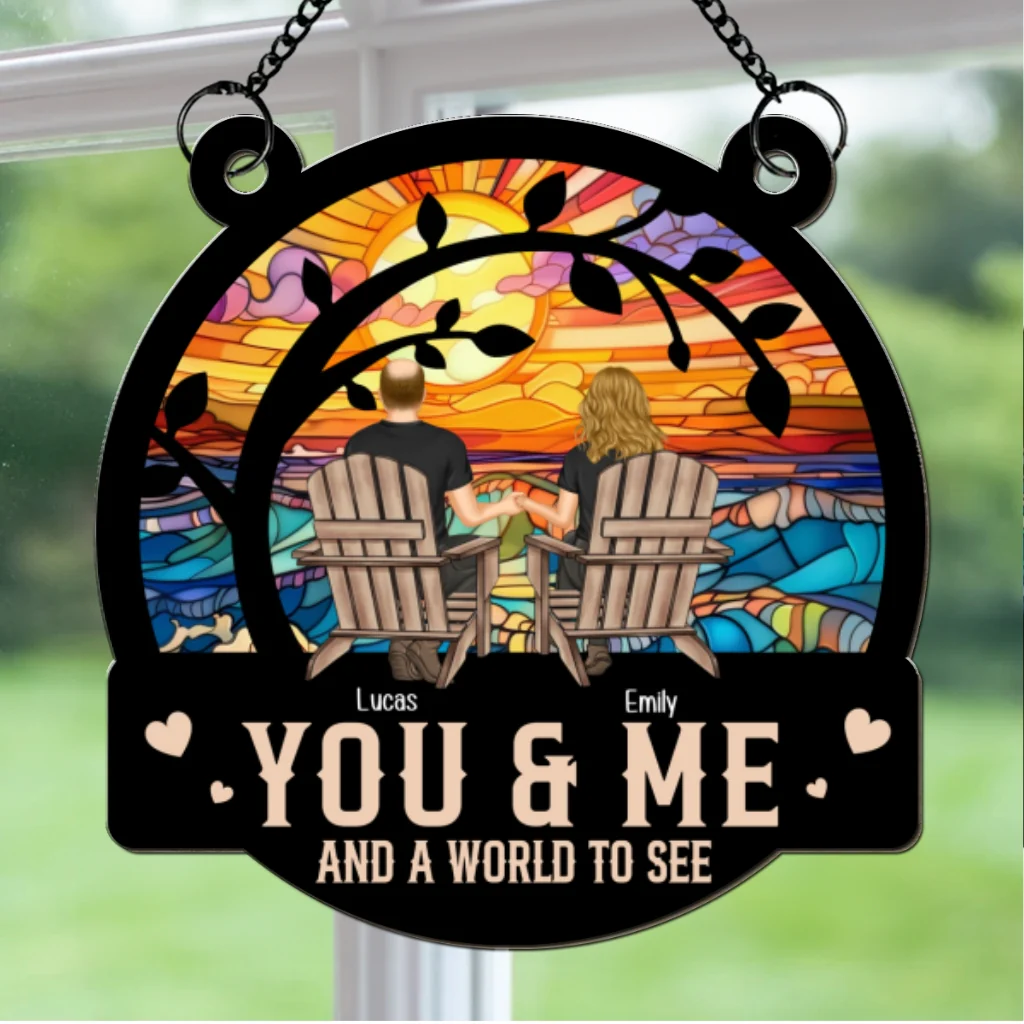 Home Is Anywhere With You - Personalized Custom Suncatcher - Image 5