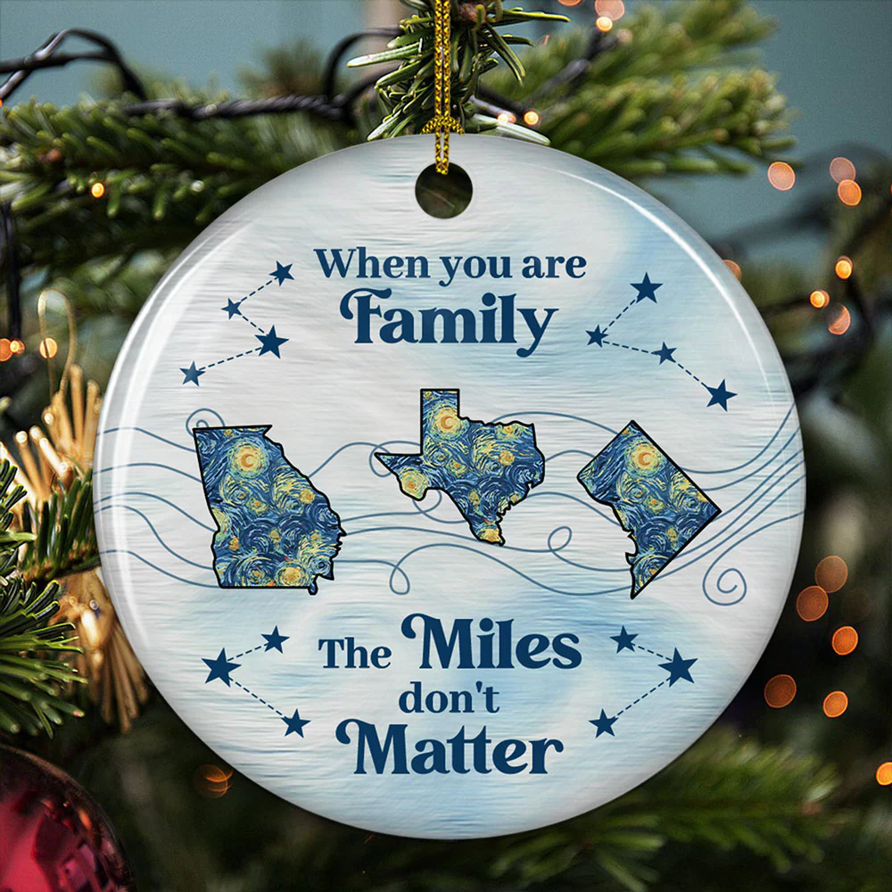 Home Is Love - Personalized Custom Ceramic Ornament - Image 2