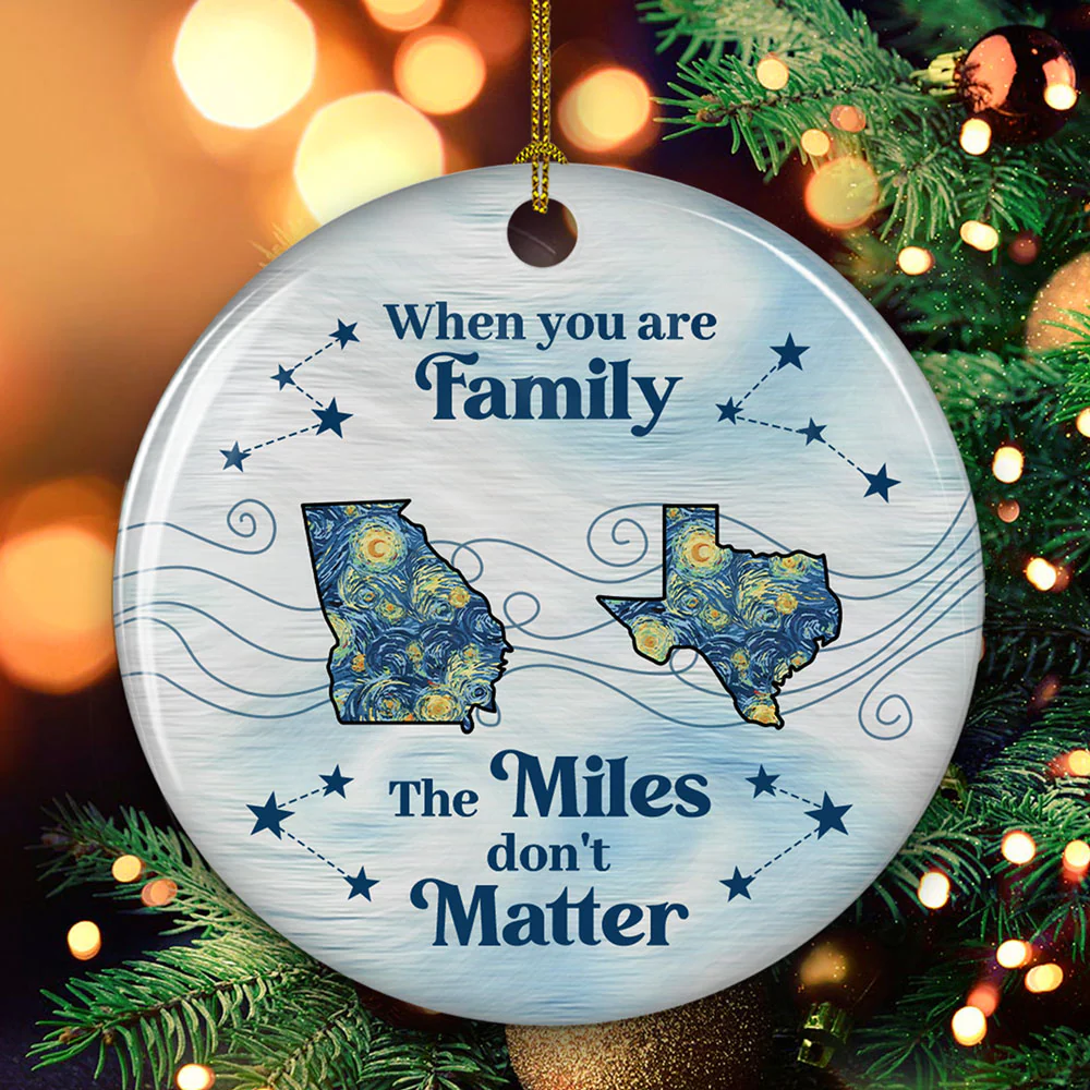 Home Is Love - Personalized Custom Ceramic Ornament - Image 4