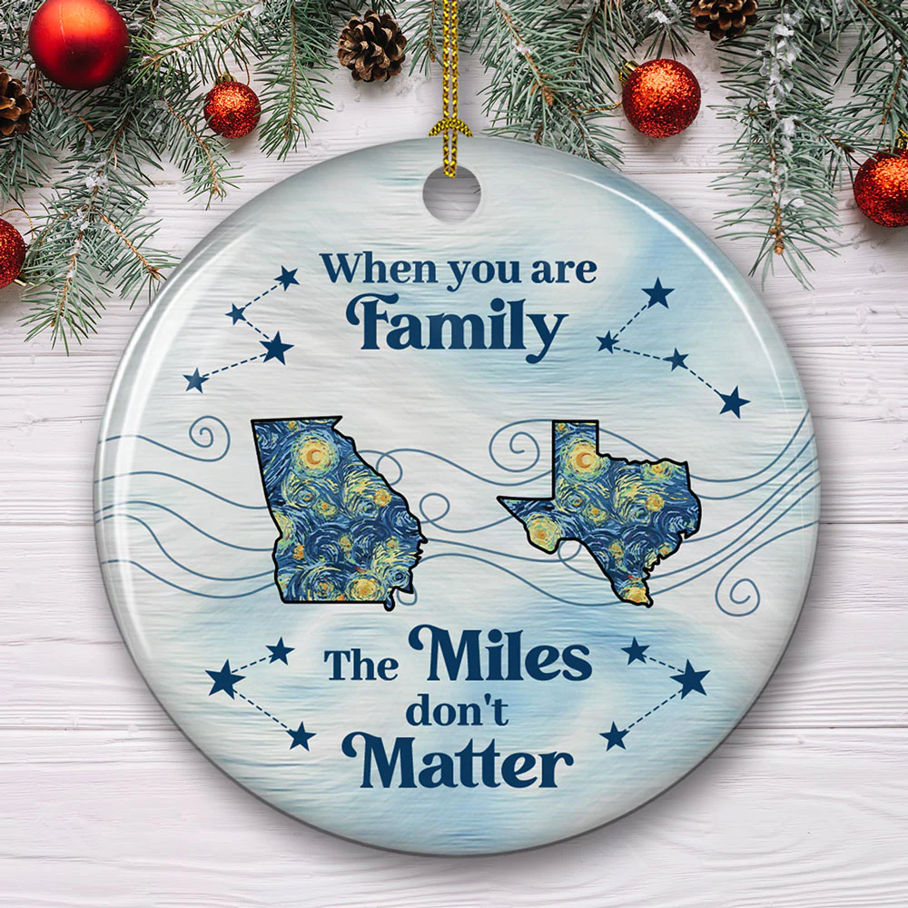 Home Is Love - Personalized Custom Ceramic Ornament - Image 5