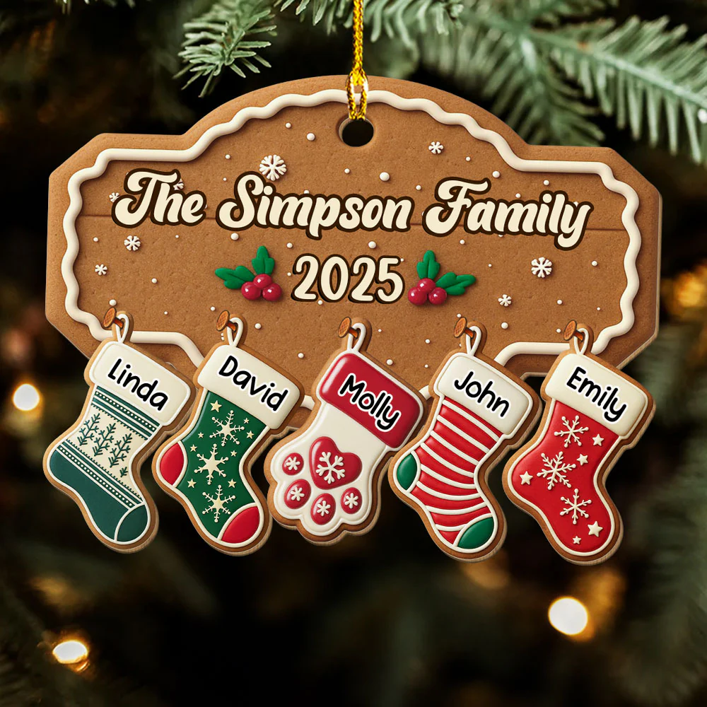 Home Is Our Christmas Heart - Personalized Custom Wood Ornament - Image 4