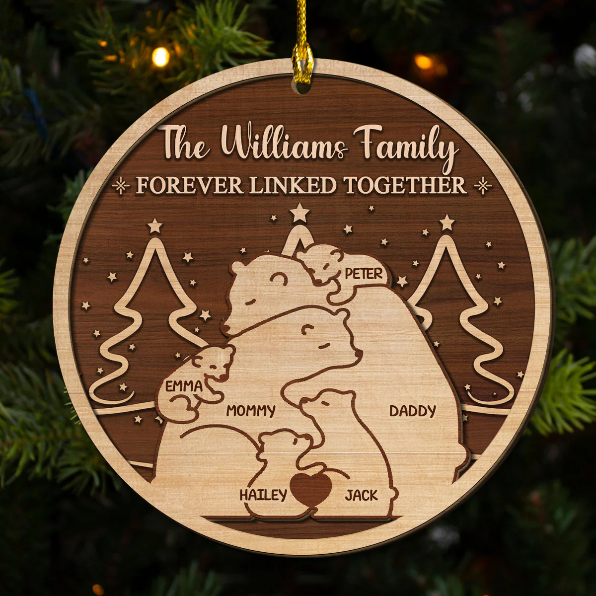 Home Is Where Love Stays - Personalized Custom 2-Layered Wood Ornament - Image 2