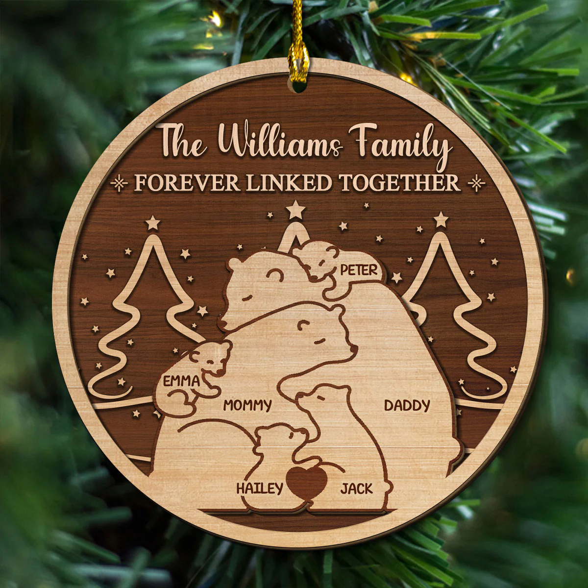 Home Is Where Love Stays - Personalized Custom 2-Layered Wood Ornament - Image 4