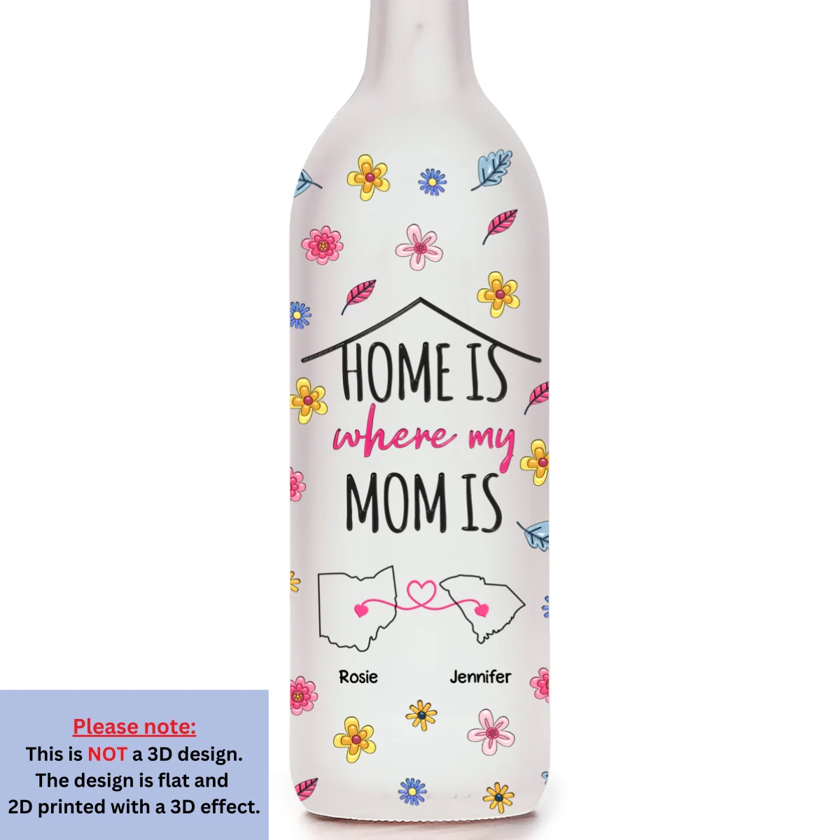 Home Is Where My Mom Is - Personalized Custom 3D Inflated Effect Bottle Lamp - Image 7