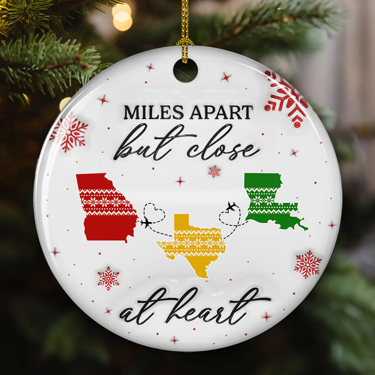 Home Is Where - Personalized Custom 3D Inflated Effect Ceramic Ornament