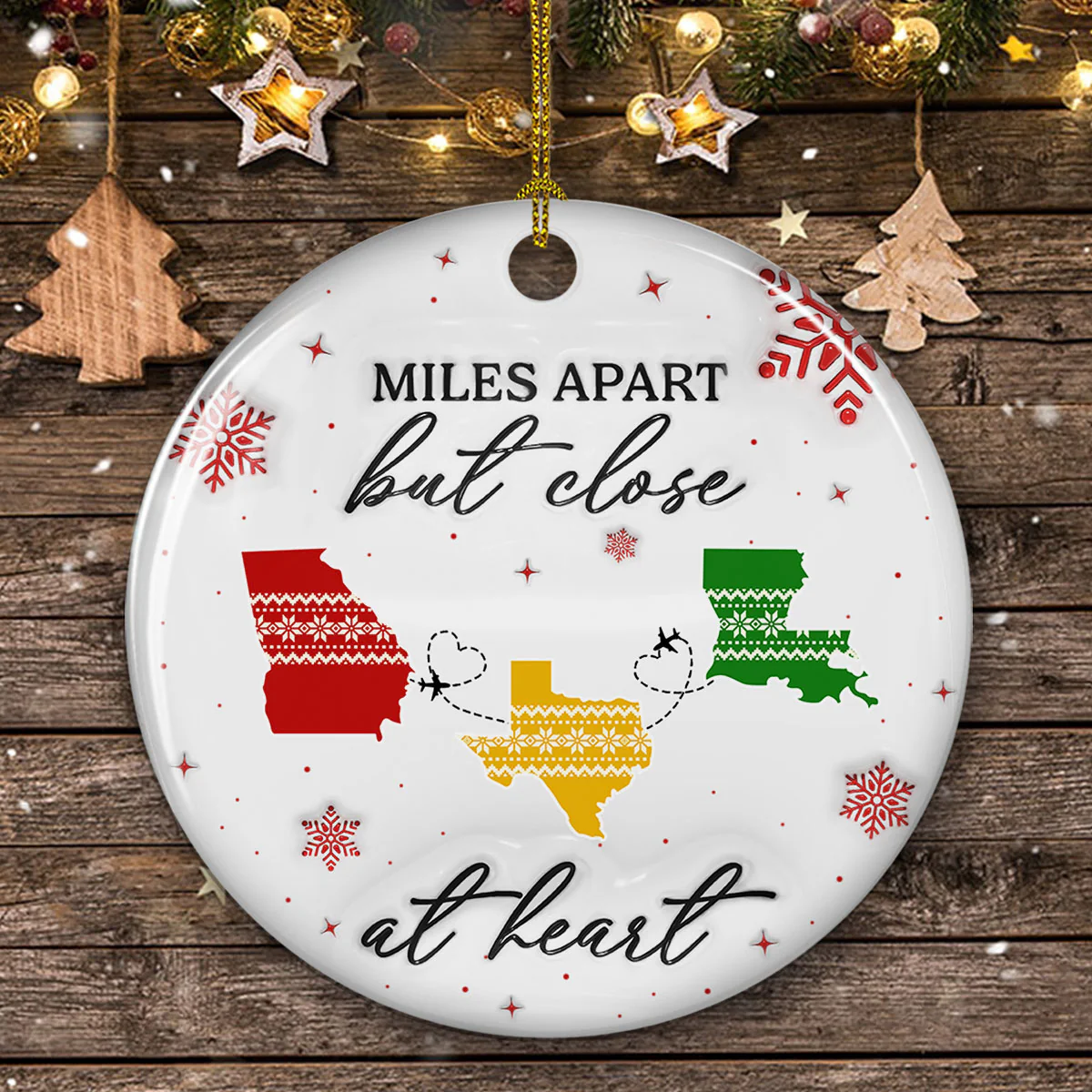 Home Is Where - Personalized Custom 3D Inflated Effect Ceramic Ornament - Image 4