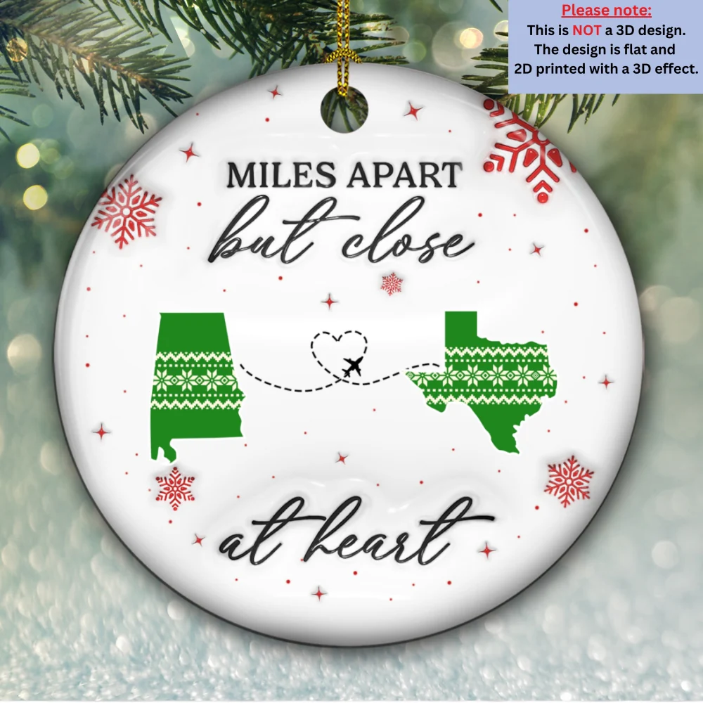 Home Is Where - Personalized Custom 3D Inflated Effect Ceramic Ornament - Image 5
