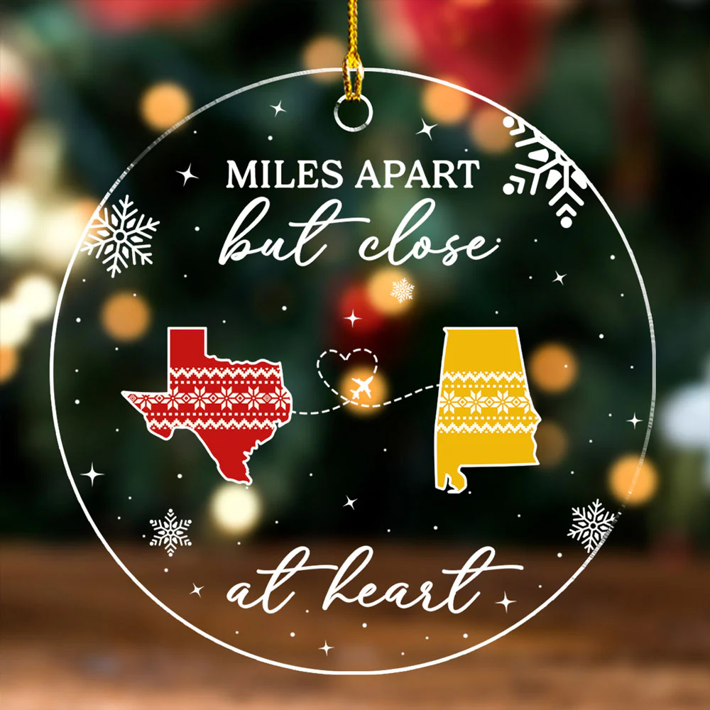 Home Is Where - Personalized Custom Acrylic Ornament - Image 3