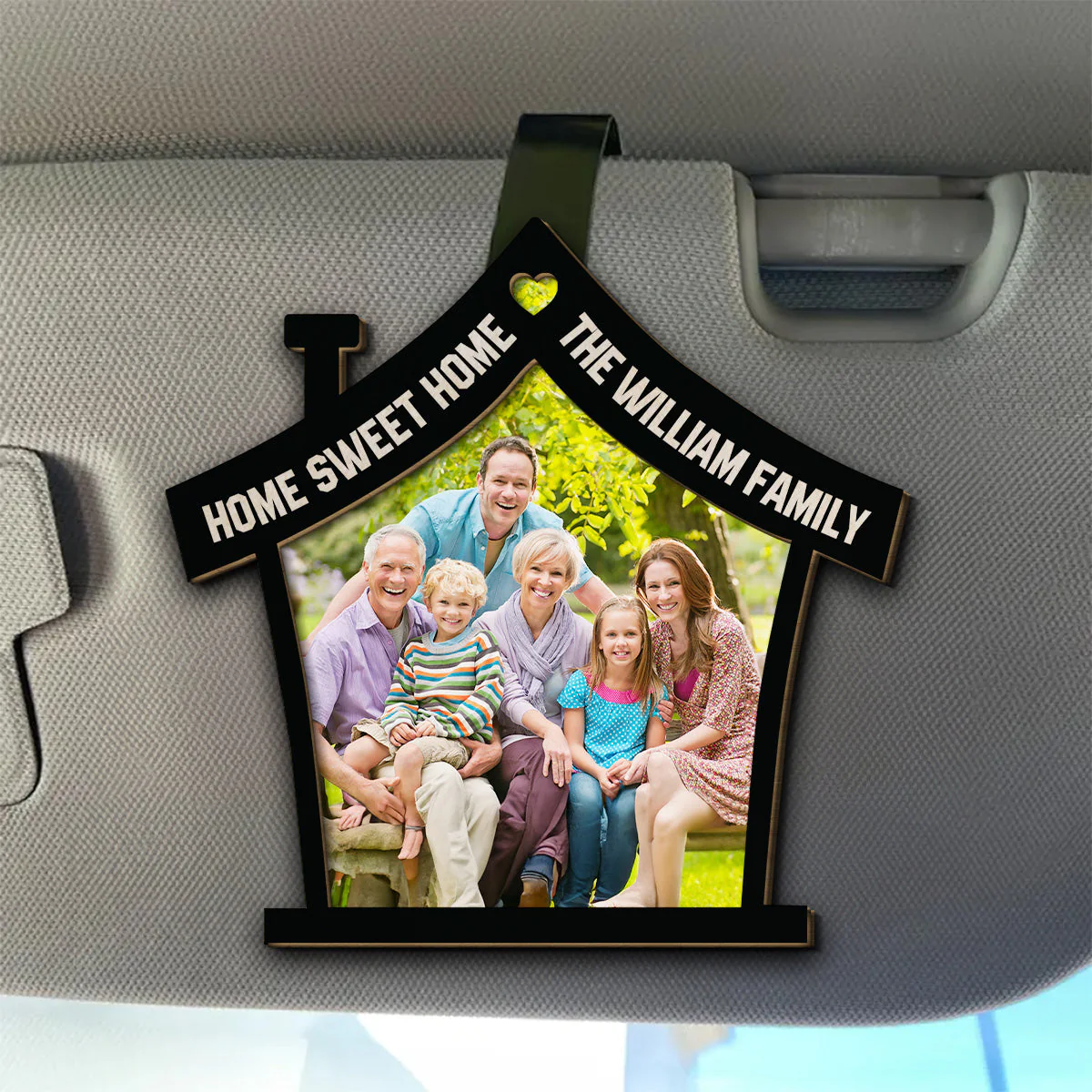 Home Is Where - Personalized Custom Car Visor Clip - Image 2