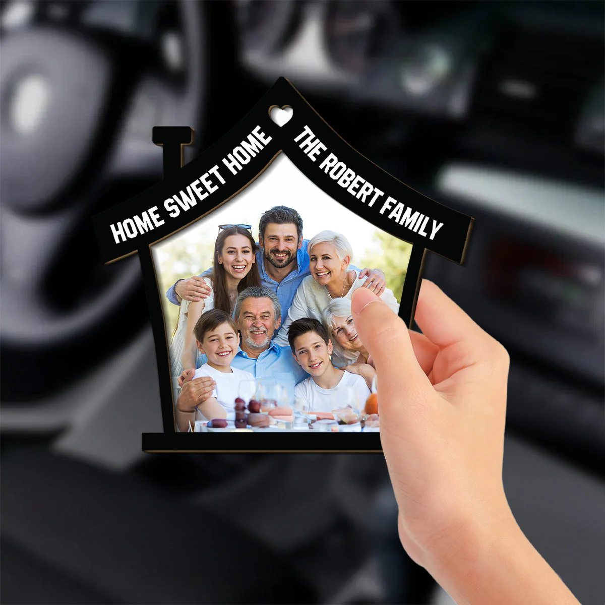 Home Is Where - Personalized Custom Car Visor Clip - Image 3