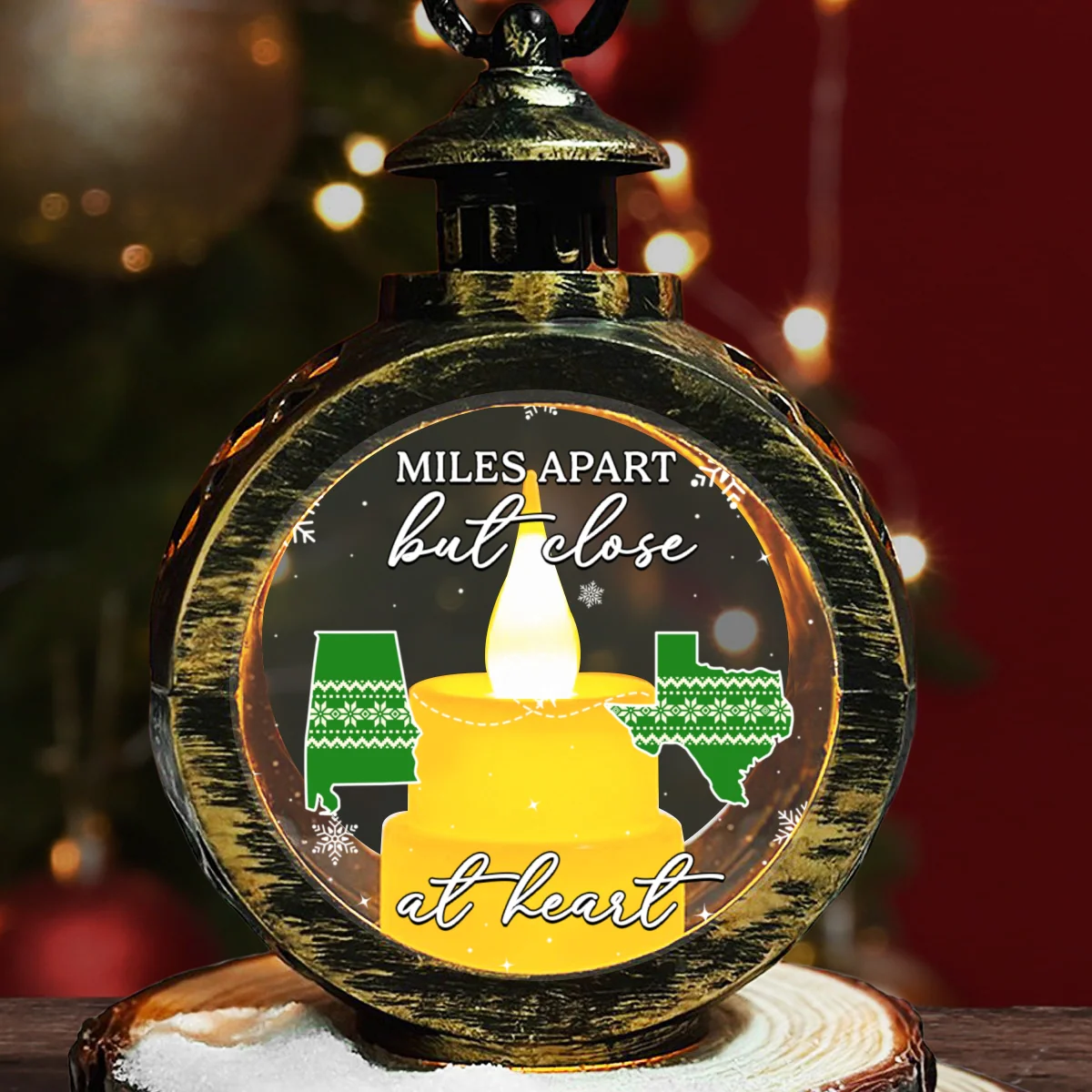 Home Is Where - Personalized Custom Christmas Lantern - Image 7