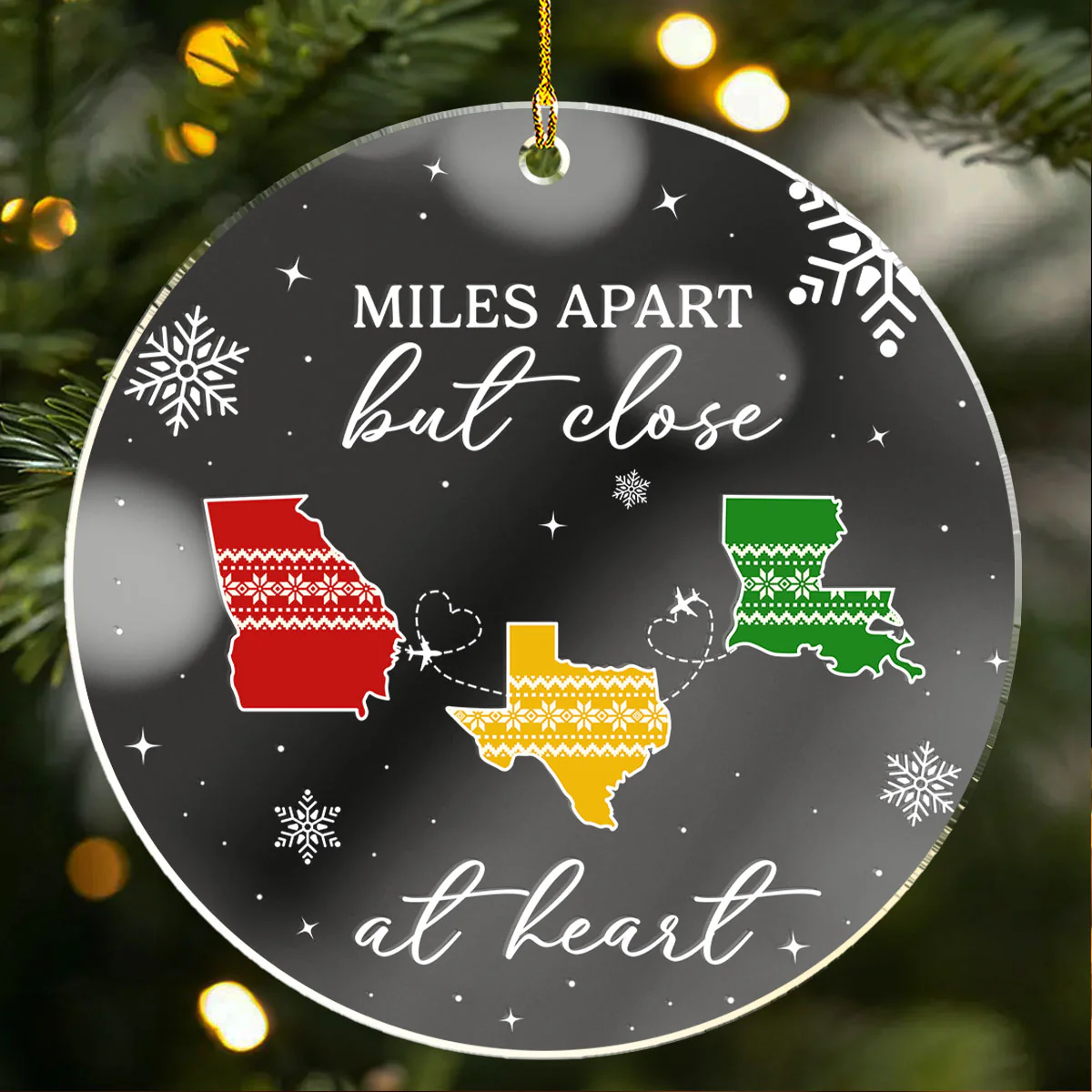 Home Is Where - Personalized Custom Mirrored Acrylic Ornament - Image 5