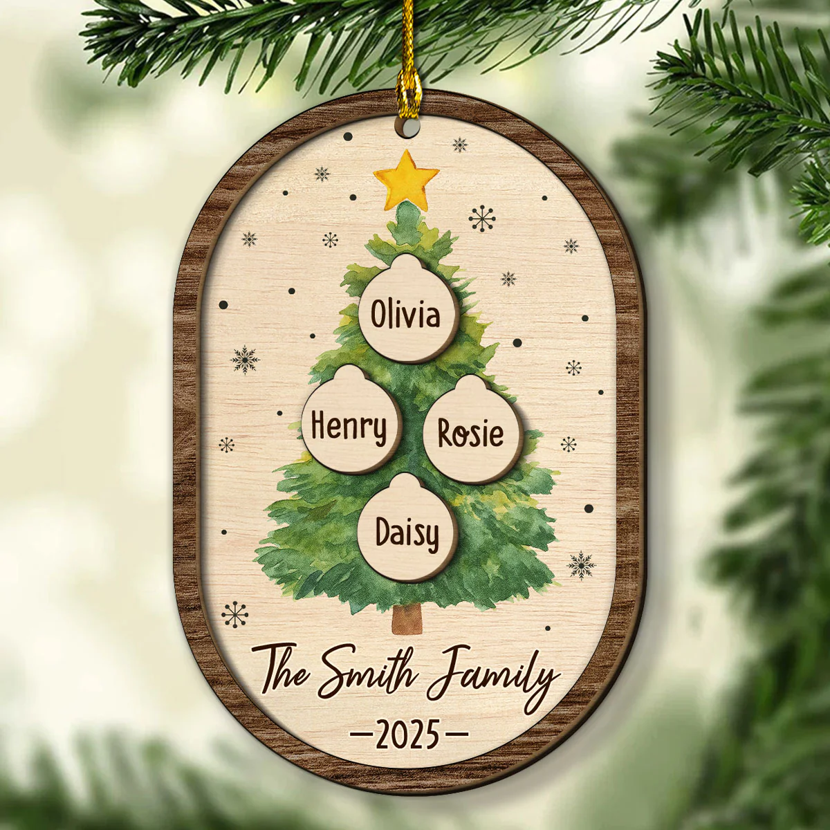 Home Is Where Roots Grow - Personalized Custom 2-layered Wood Ornament