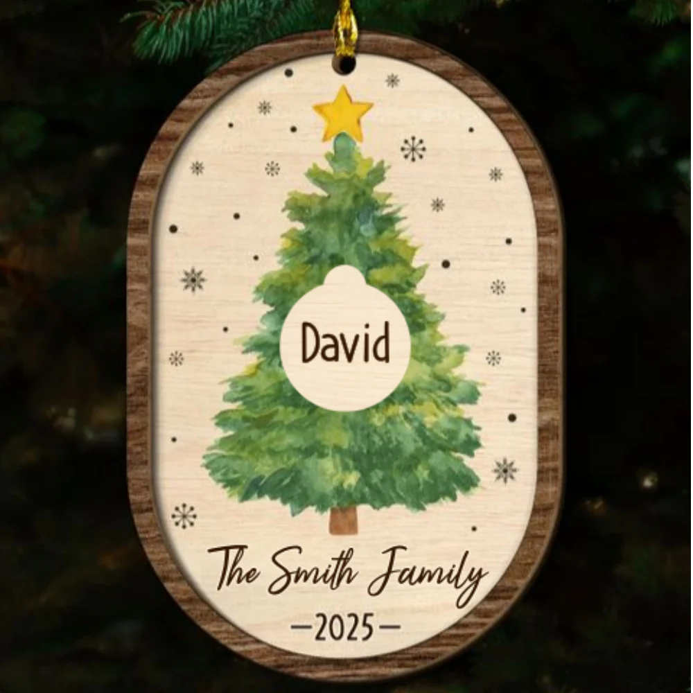 Home Is Where Roots Grow - Personalized Custom 2-layered Wood Ornament - Image 6
