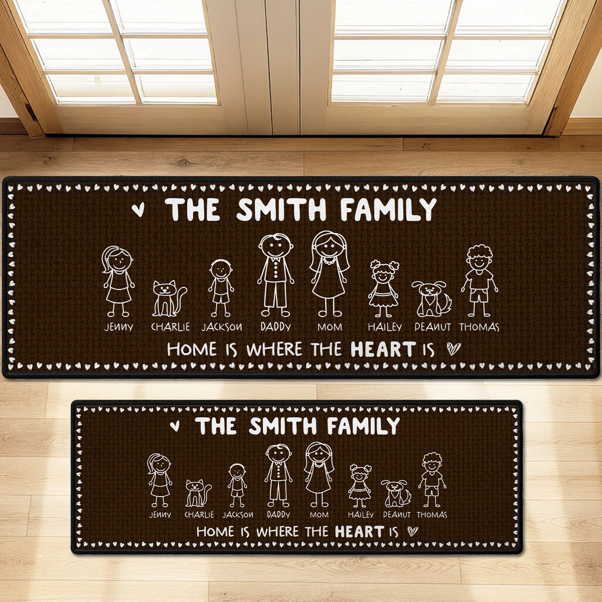 Home Is Where The Heart Is - Personalized Custom Runner Rug - Image 5