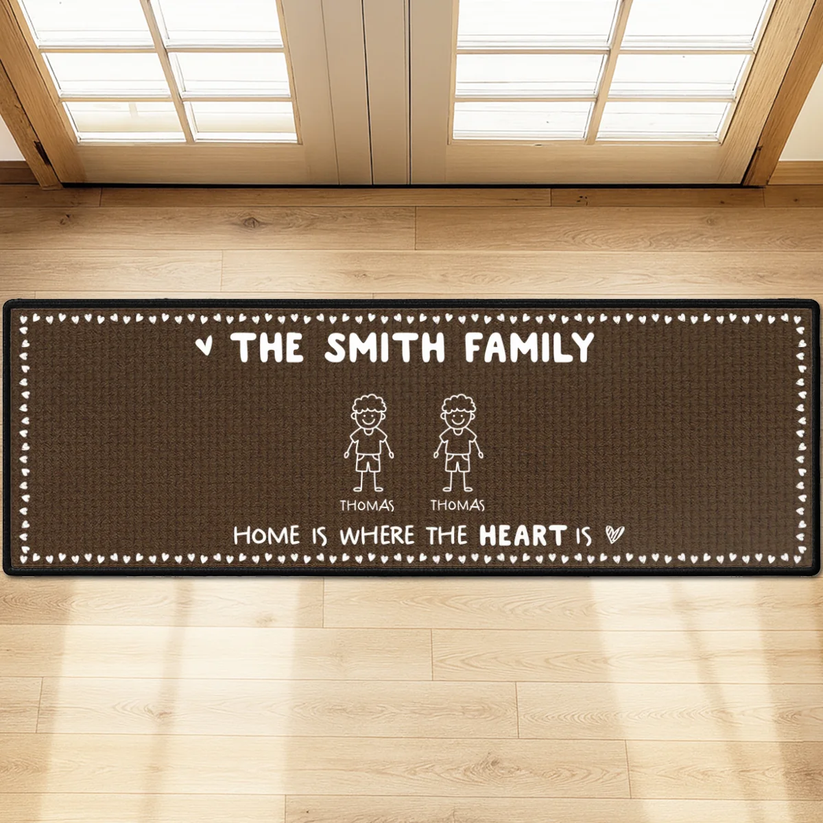 Home Is Where The Heart Is - Personalized Custom Runner Rug - Image 6