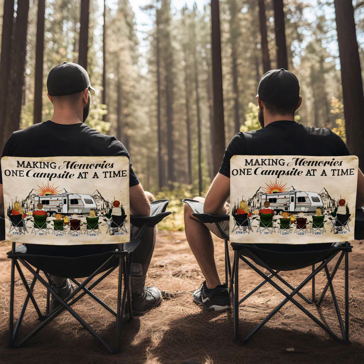 Home Is Where We Park In - Personalized Custom Camping Chair Cover - Image 3