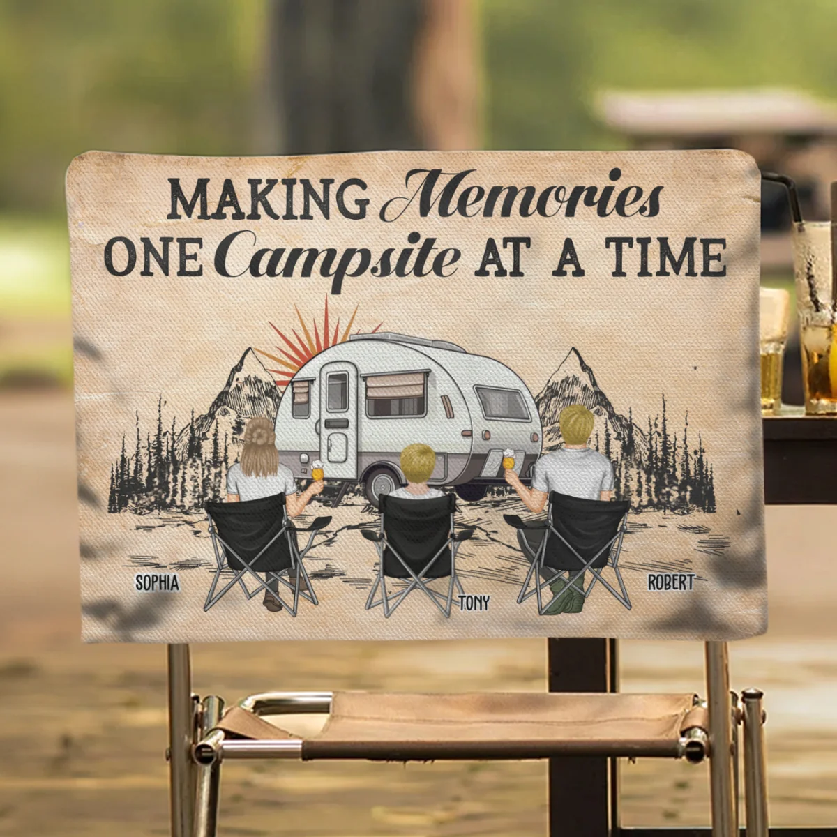 Home Is Where We Park In - Personalized Custom Camping Chair Cover - Image 5