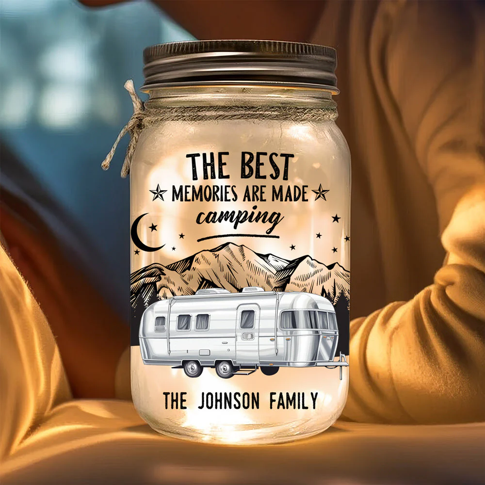Home Is Where You Park It - Personalized Custom Mason Jar Light - Image 3