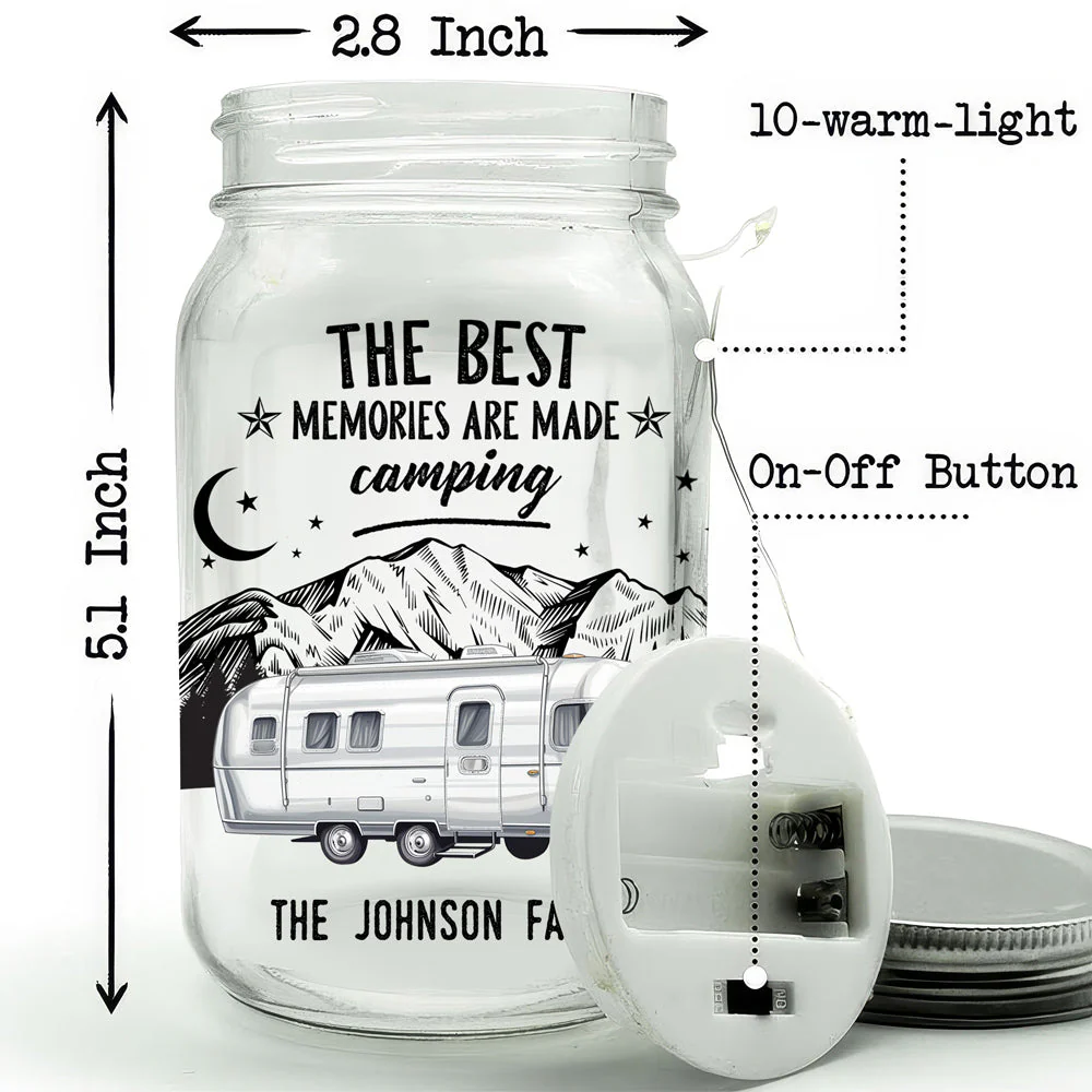 Home Is Where You Park It - Personalized Custom Mason Jar Light - Image 5