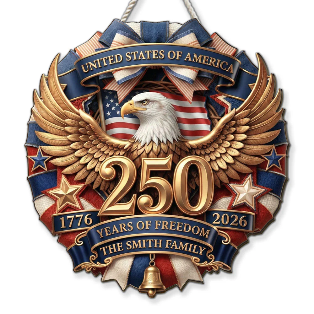 Home Of Freedom Since 1776 - Personalized Custom Wood Sign