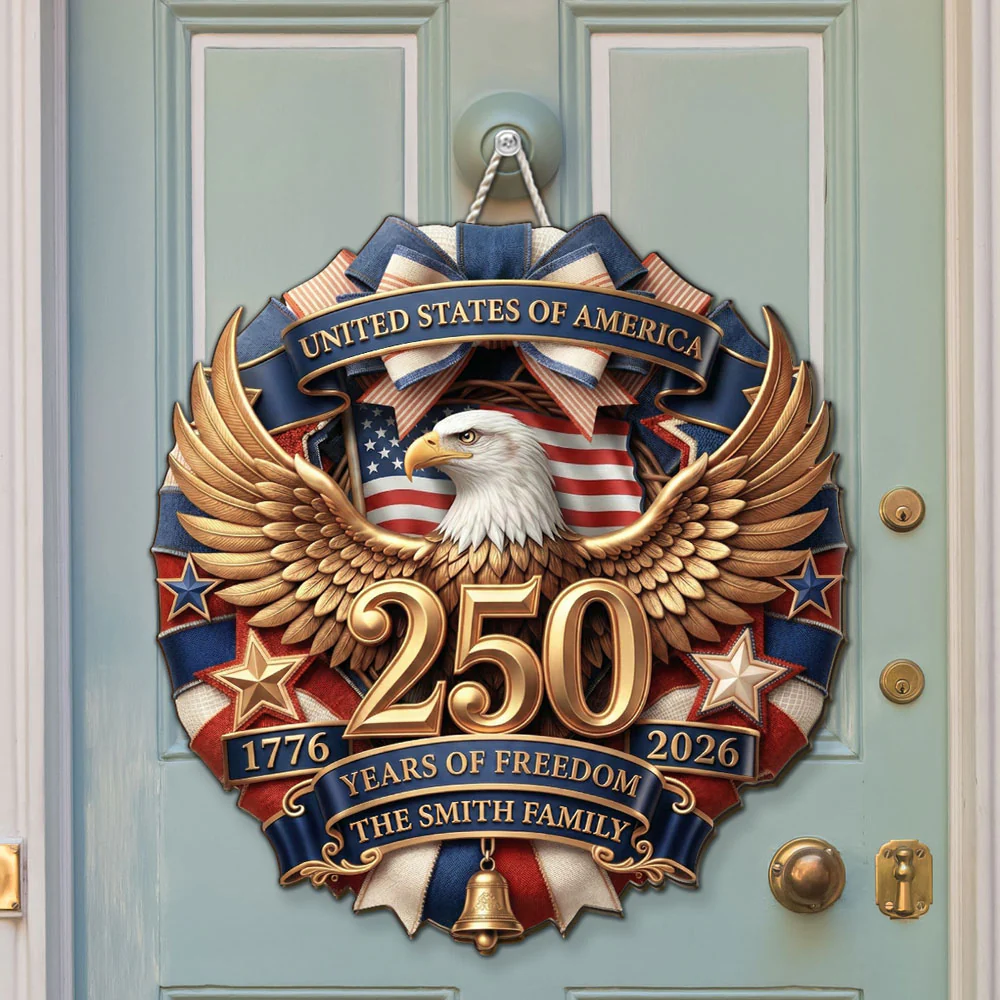 Home Of Freedom Since 1776 - Personalized Custom Wood Sign - Image 2