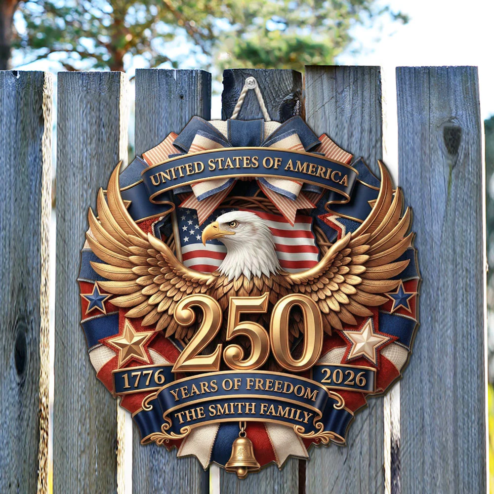 Home Of Freedom Since 1776 - Personalized Custom Wood Sign - Image 4