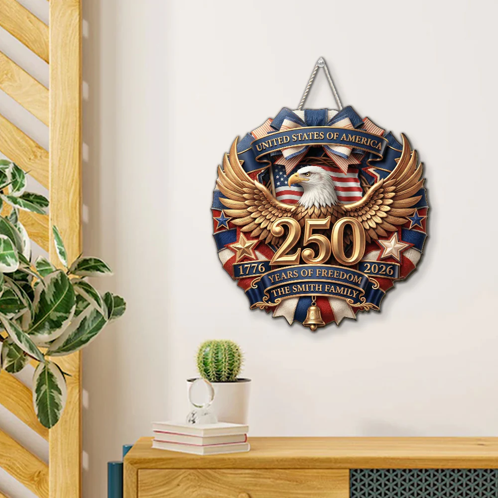 Home Of Freedom Since 1776 - Personalized Custom Wood Sign - Image 5