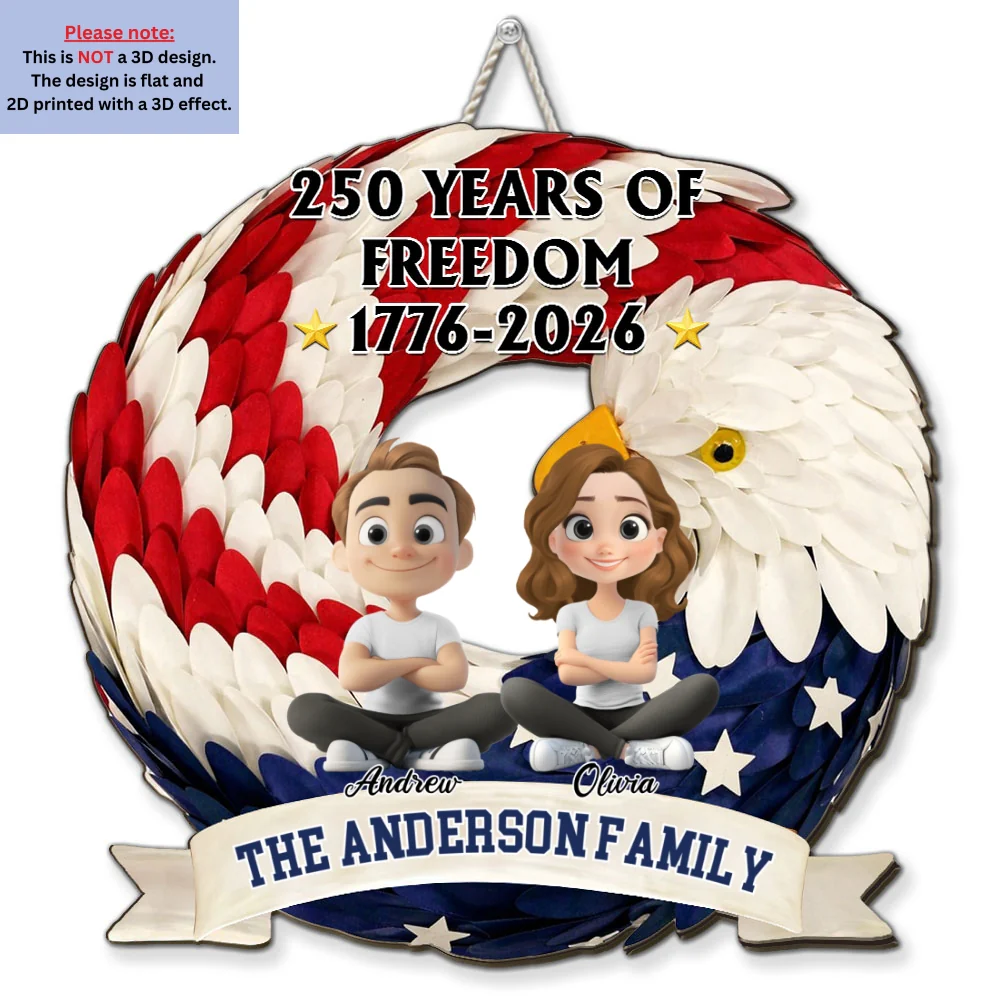 Home Of The Free - Personalized Custom Wood Sign - Image 6