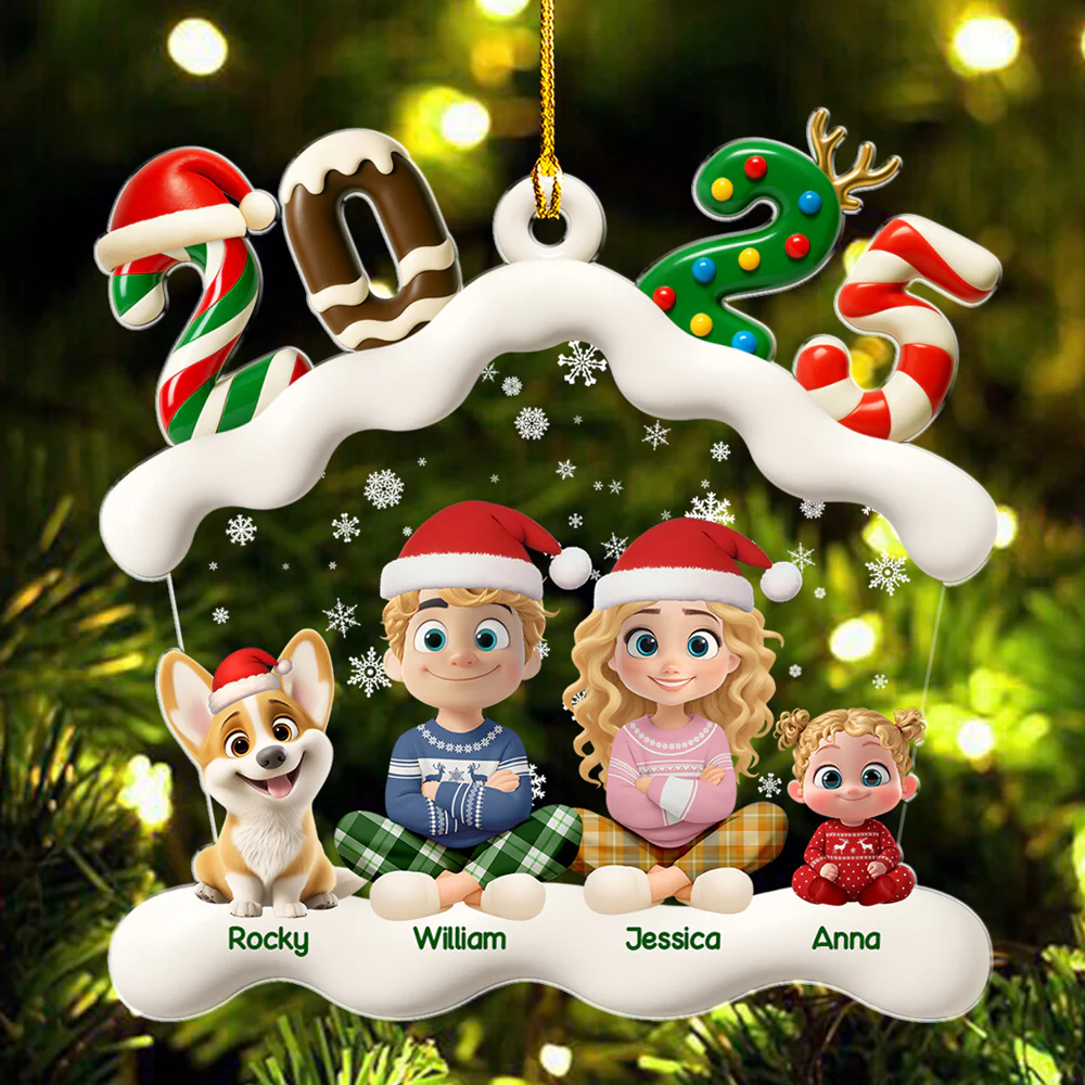 Home Sweet Home Family - Personalized Custom Acrylic Ornament - Image 2
