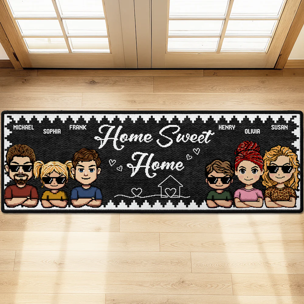 Home Sweet Home - Personalized Custom Runner Rug - Image 3