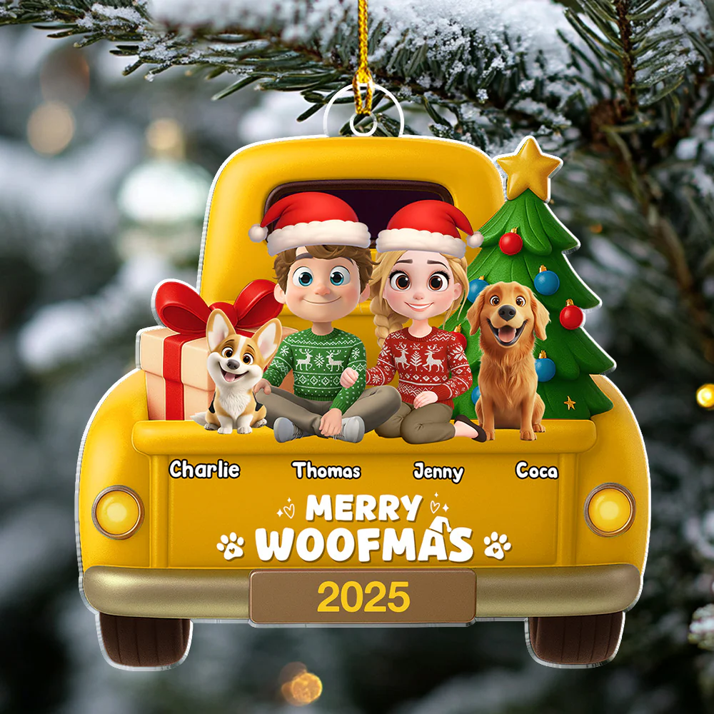 Hop On Da Car - Personalized Custom 3D Effect Acrylic Ornament - Image 4