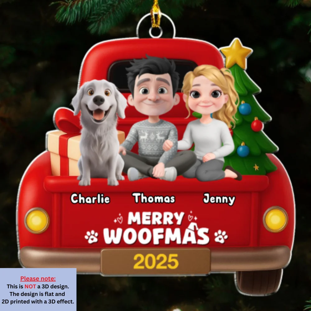 Hop On Da Car - Personalized Custom 3D Effect Acrylic Ornament - Image 6