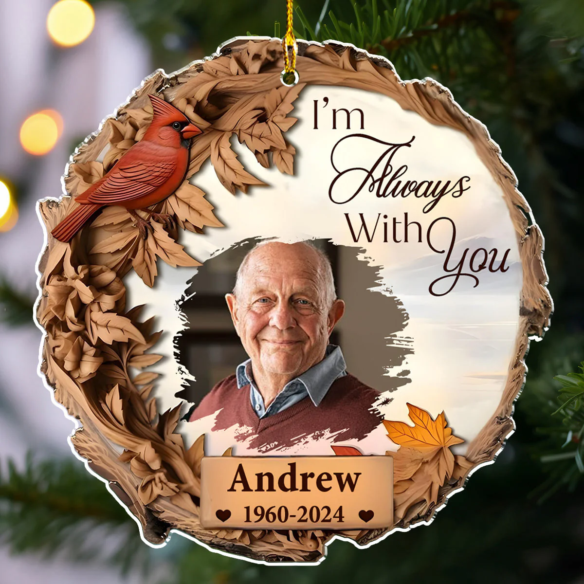 Hope You Are Always With Me - Personalized Custom Acrylic Ornament - Image 2