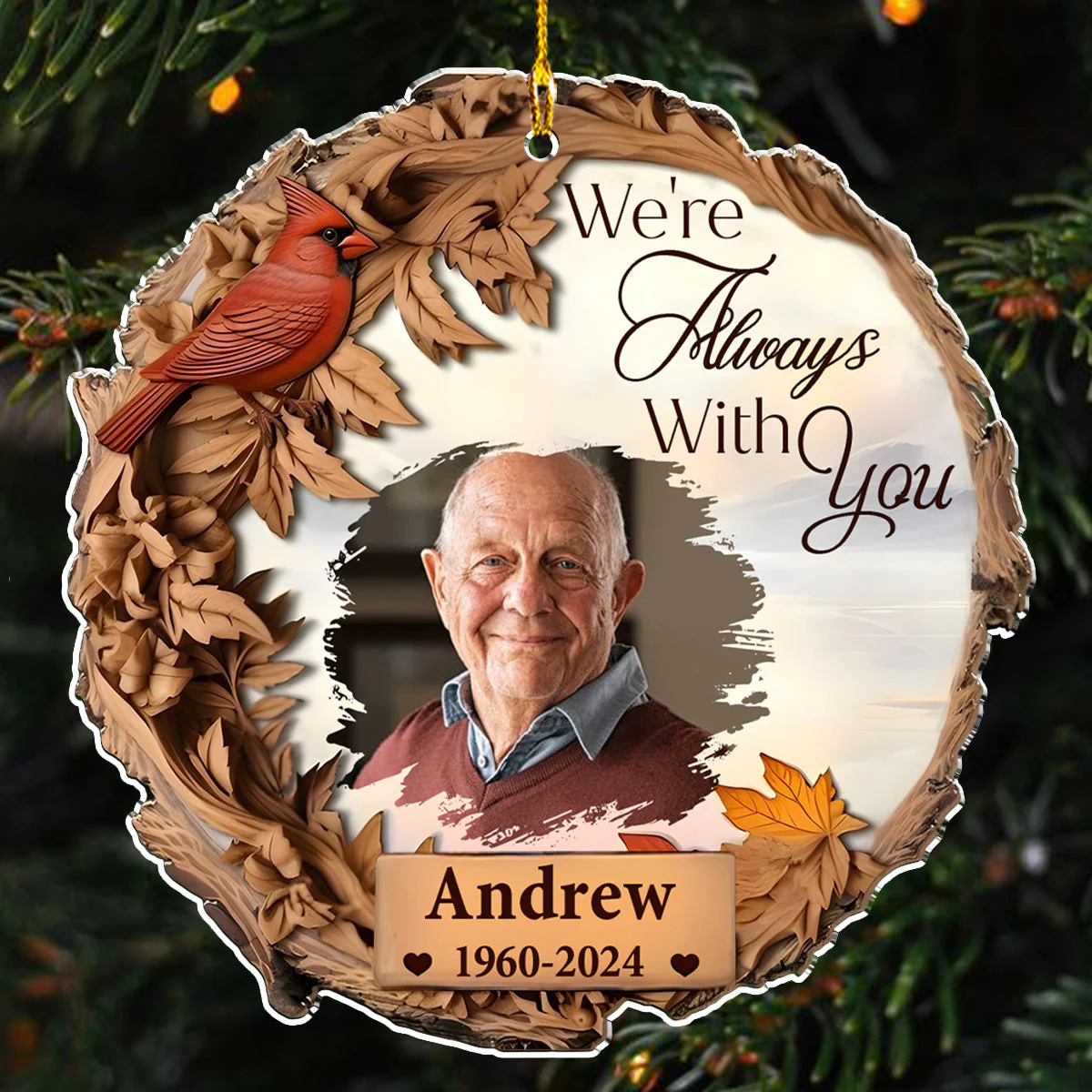 Hope You Are Always With Me - Personalized Custom Acrylic Ornament - Image 3