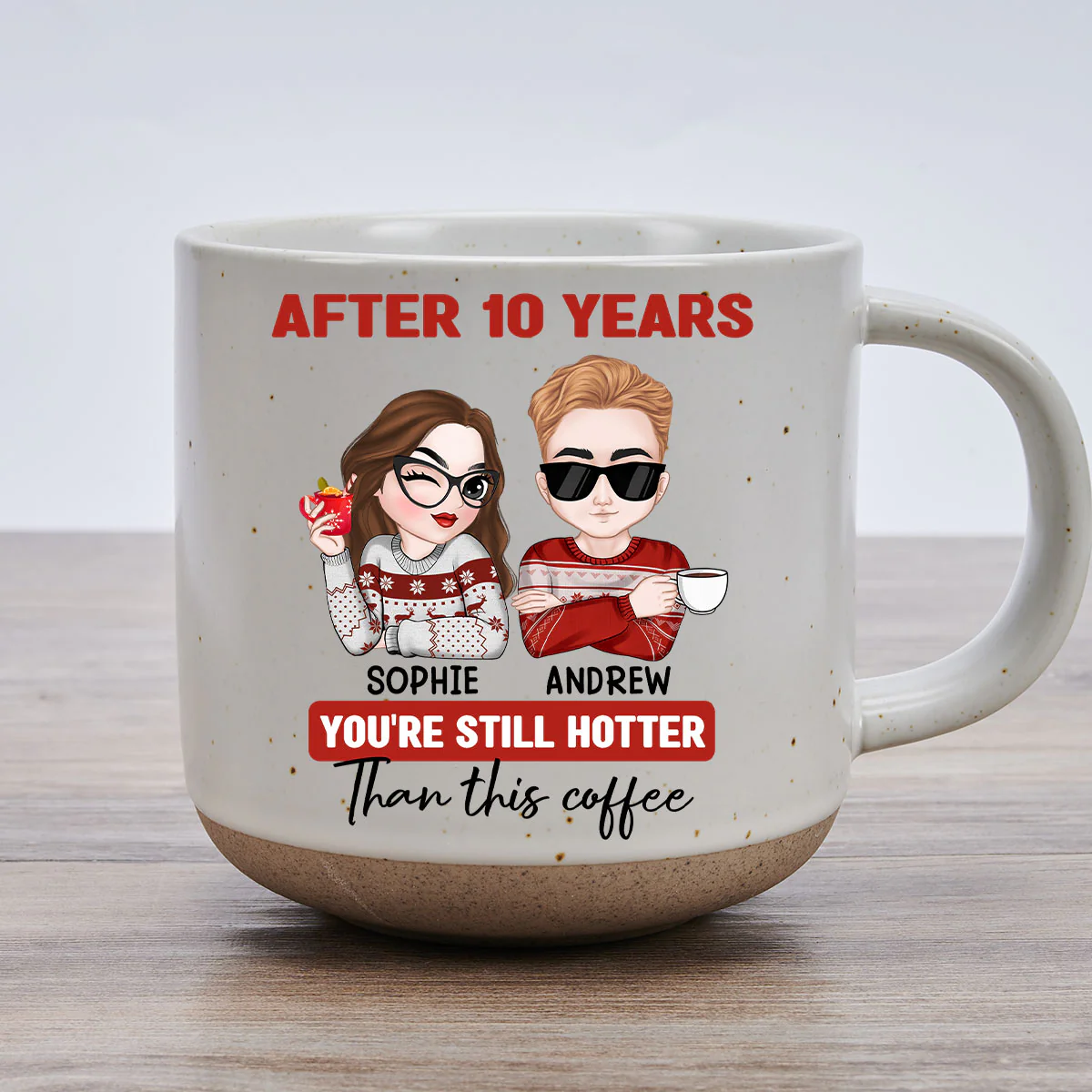 Hotter Than This Coffee - Personalized Custom Pottery Mug - Image 5