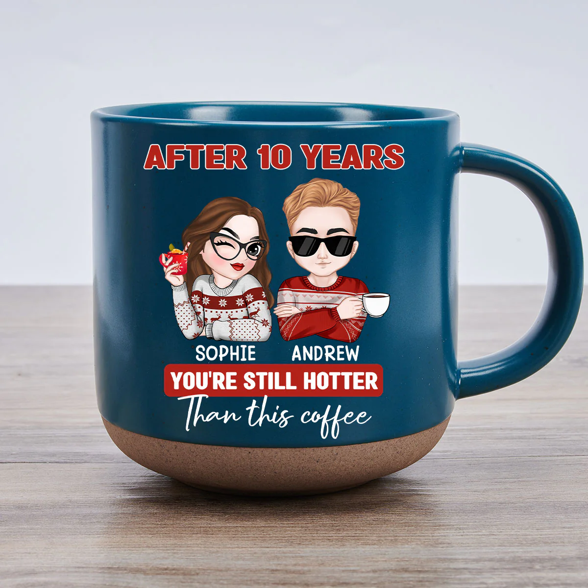 Hotter Than This Coffee - Personalized Custom Pottery Mug - Image 6