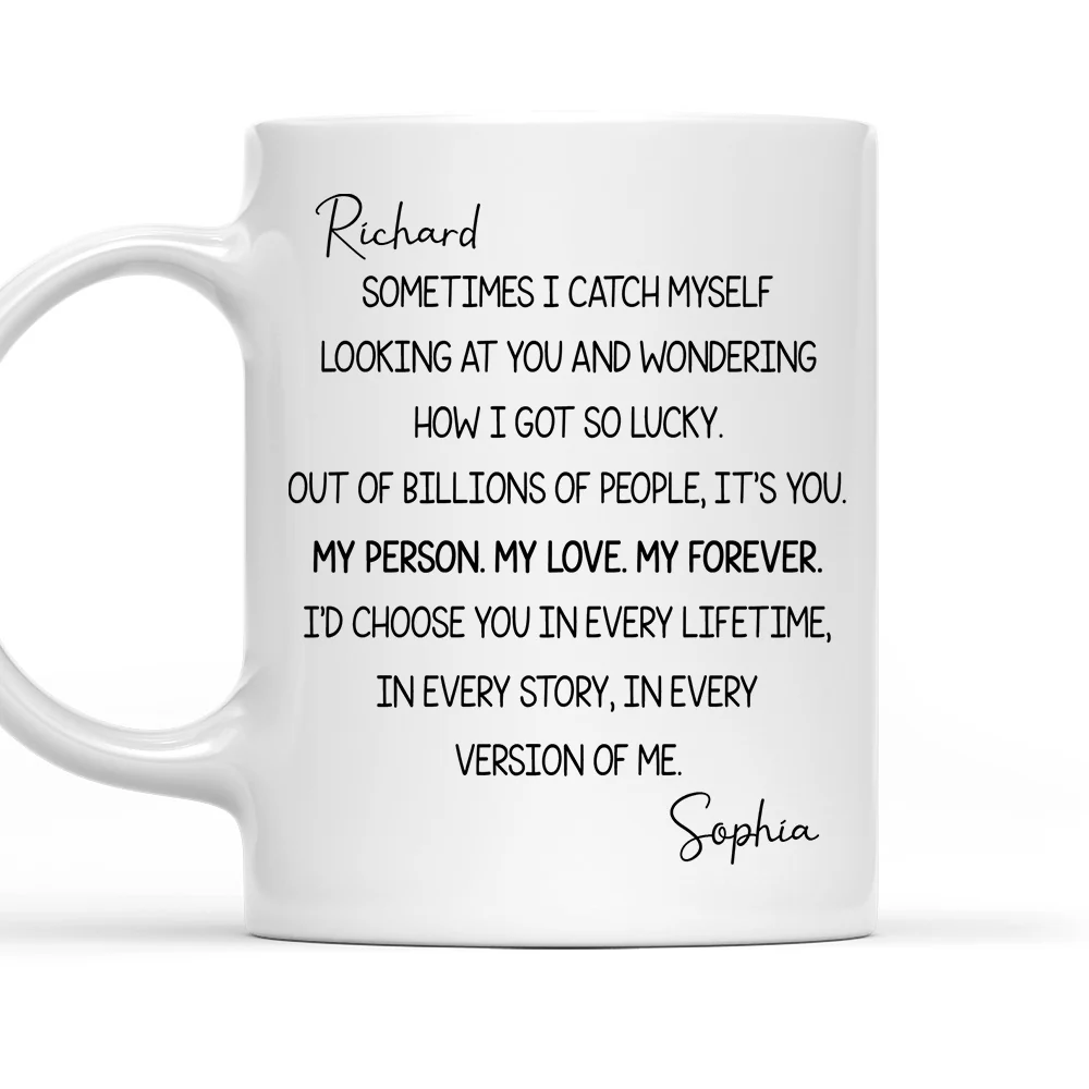 How I Got So Lucky - Personalized Custom Coffee Mug