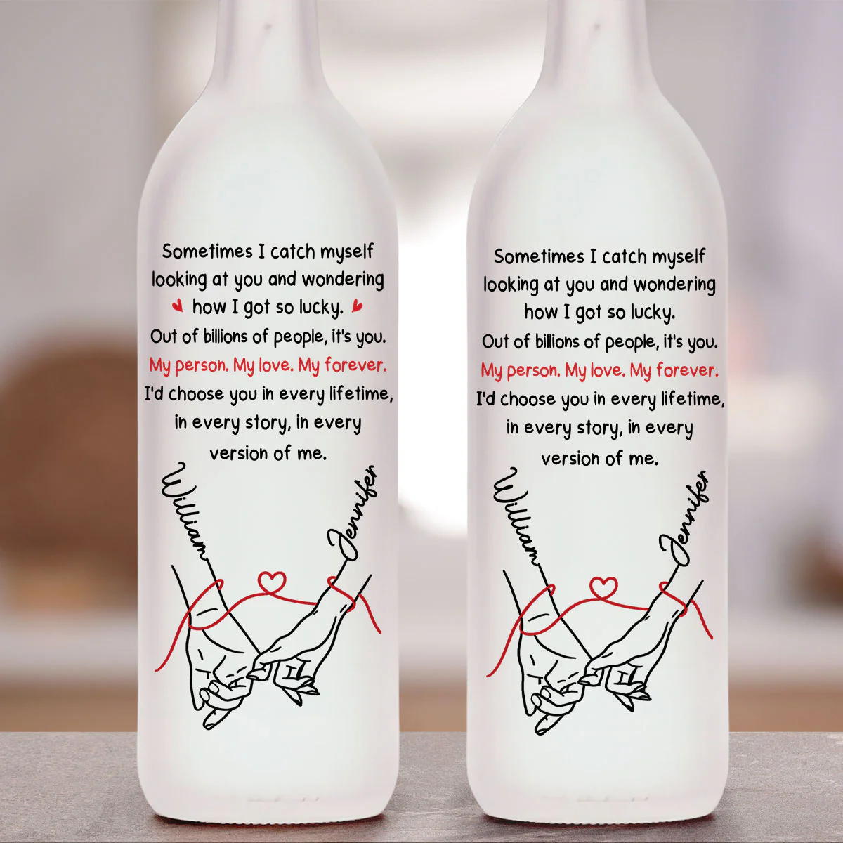 How Lucky I Am 2 - Personalized Custom Bottle Lamp - Image 4