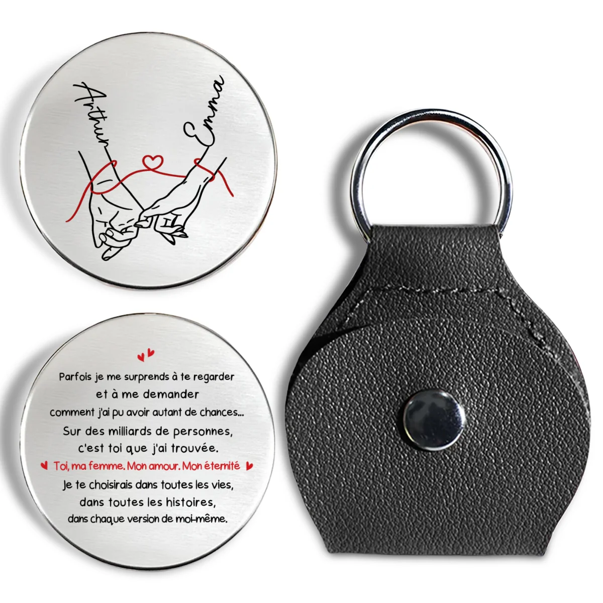How Lucky I Am French Version - Personalized Custom Pocket Hug - Image 6