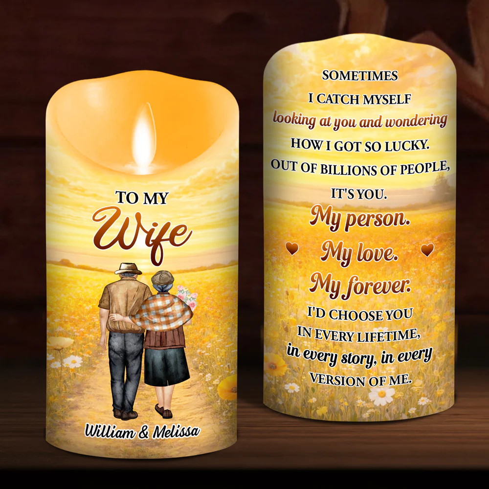 How Lucky I Am - Personalized Custom LED Candle