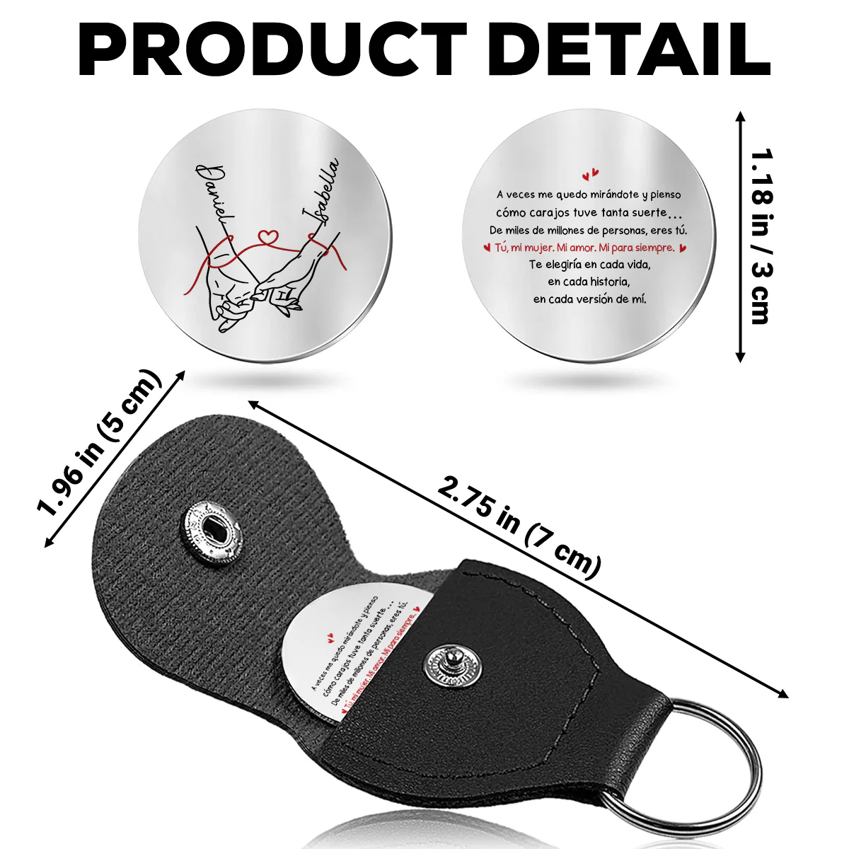 How Lucky I Am Spanish Version - Personalized Custom Pocket Hug - Image 5